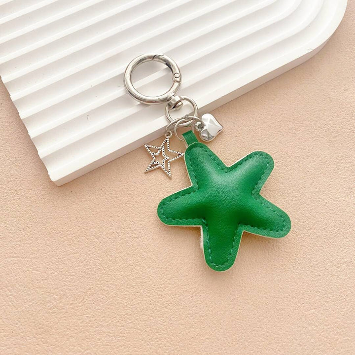 Starfish-Shaped Leather Keychain Stornfield