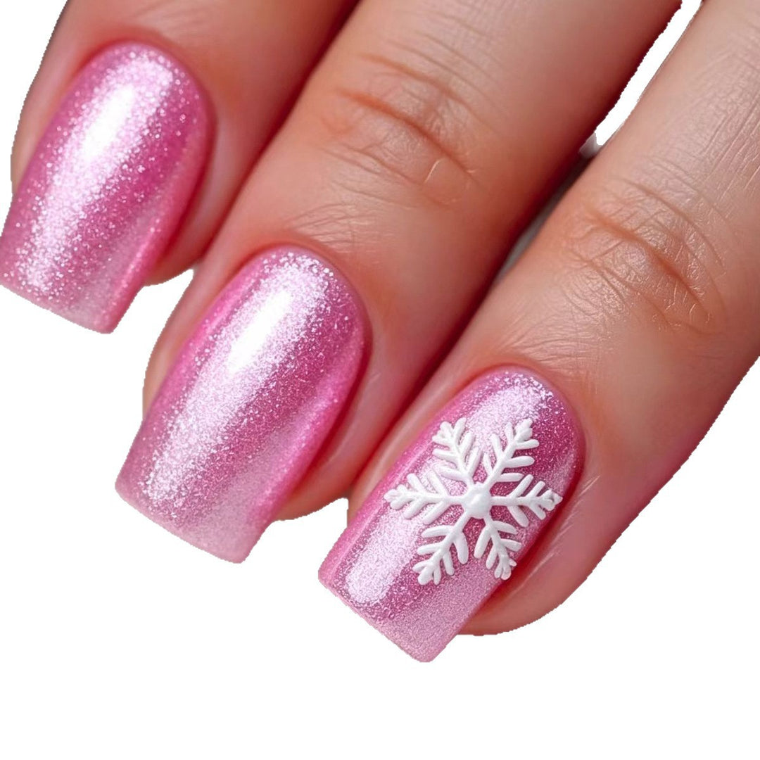 Creative Nail Art with Festive Snowflake Design Stornfield