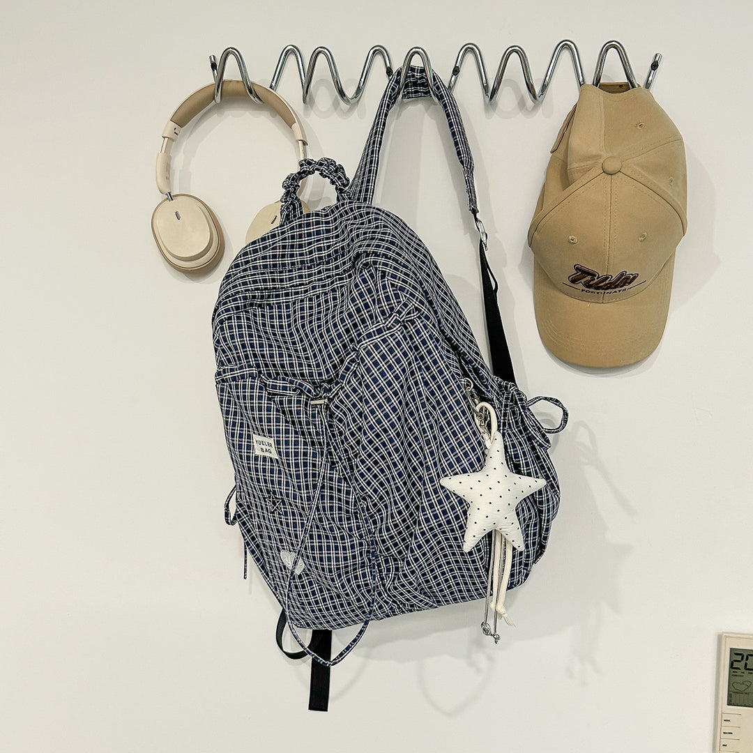 Lightweight Checkered Patterned Backpack Stornfield