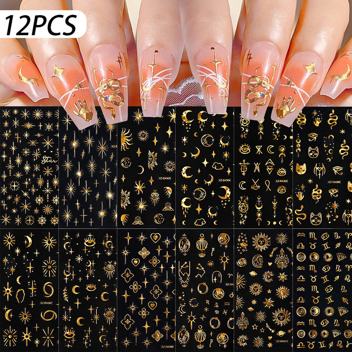 Glittering Nail Art Decal Set