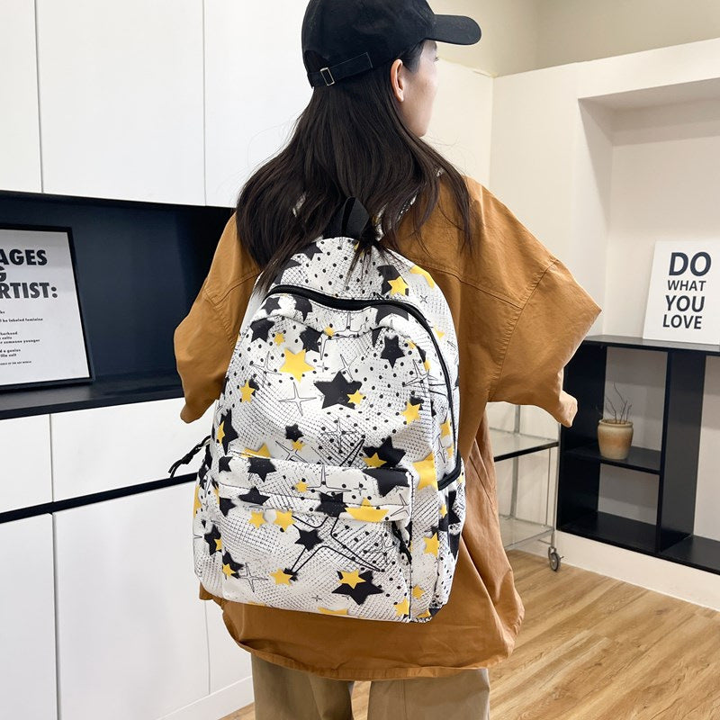 Star-Patterned School Backpack Stornfield