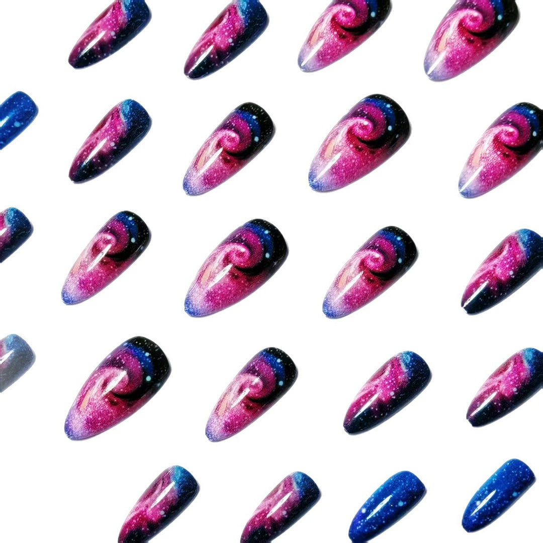Fantasy Artificial Nails with Galactic Design Stornfield