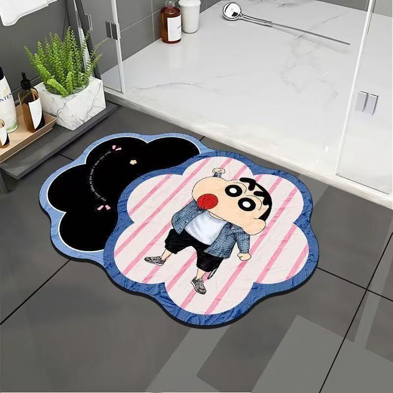 Cartoon-Themed Plush Bath Mat