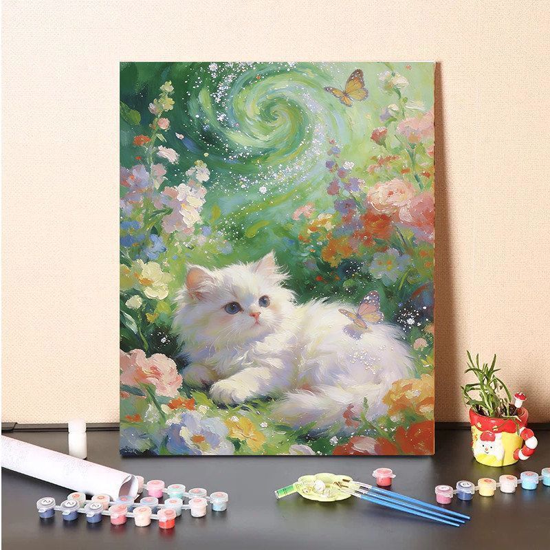 DIY Cat-Themed Painting Canvas Kit Stornfield