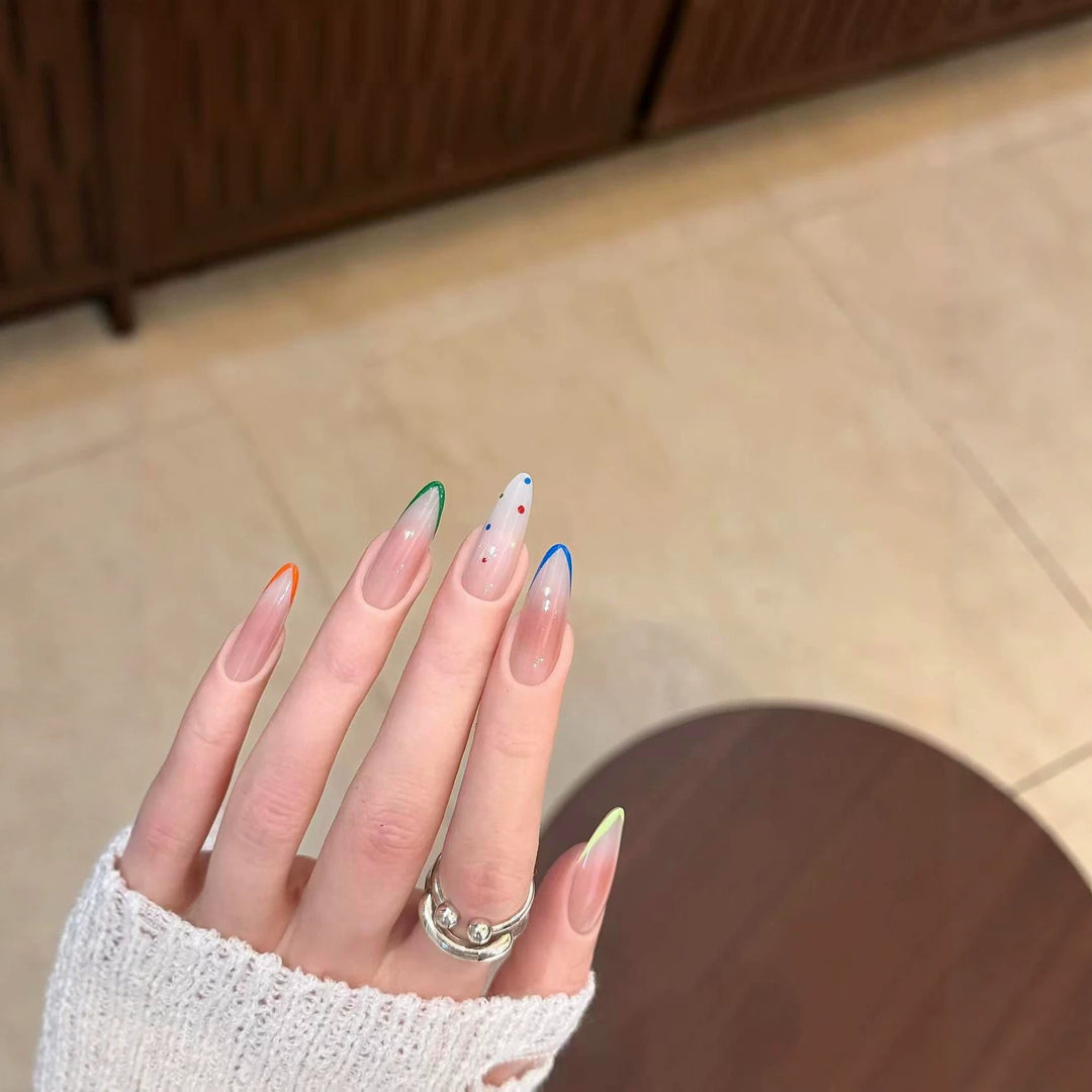 Artistic Multicolor Stiletto Press-On Nail Set