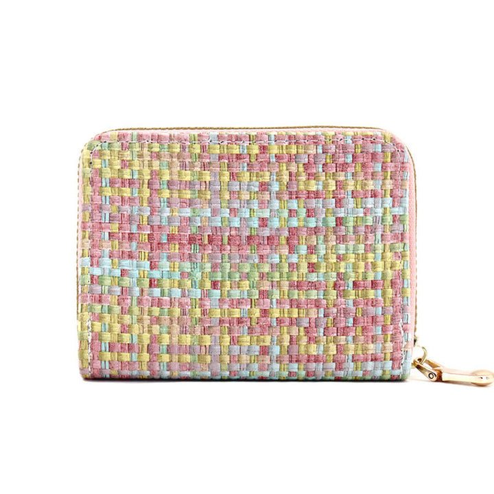 ven Texture Zip-Around Wallet