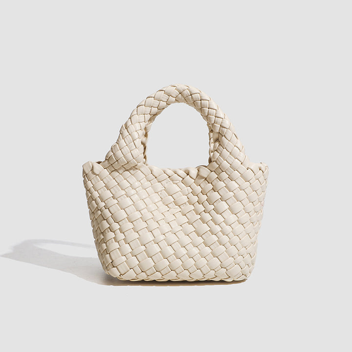 Woven Handheld Tote Bag with Chain Strap