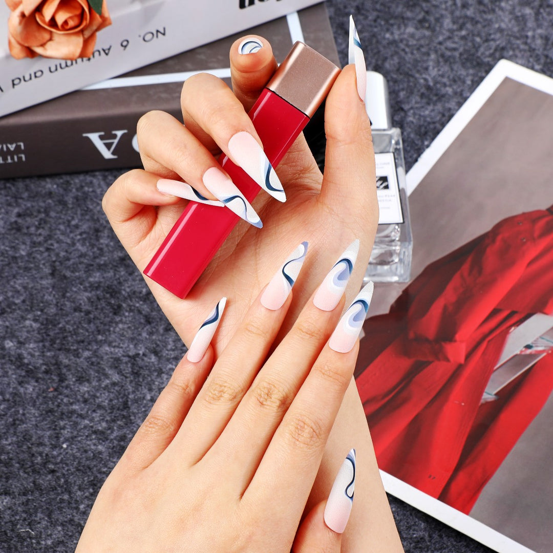 Professional artificial nails with elegant designs Stornfield