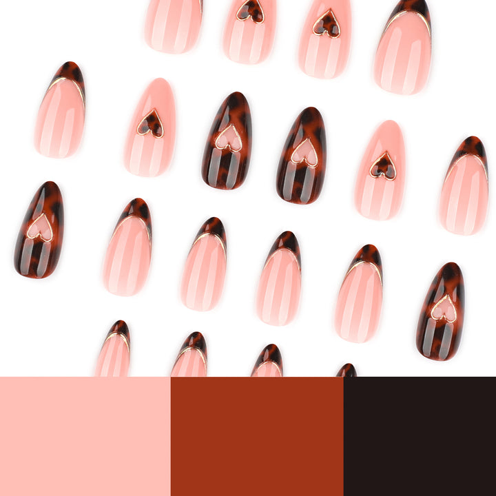 Artful stiletto nails with elegant heart design Stornfield