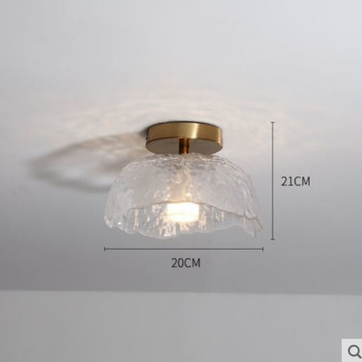 Vintage Glass Flush Mount Light