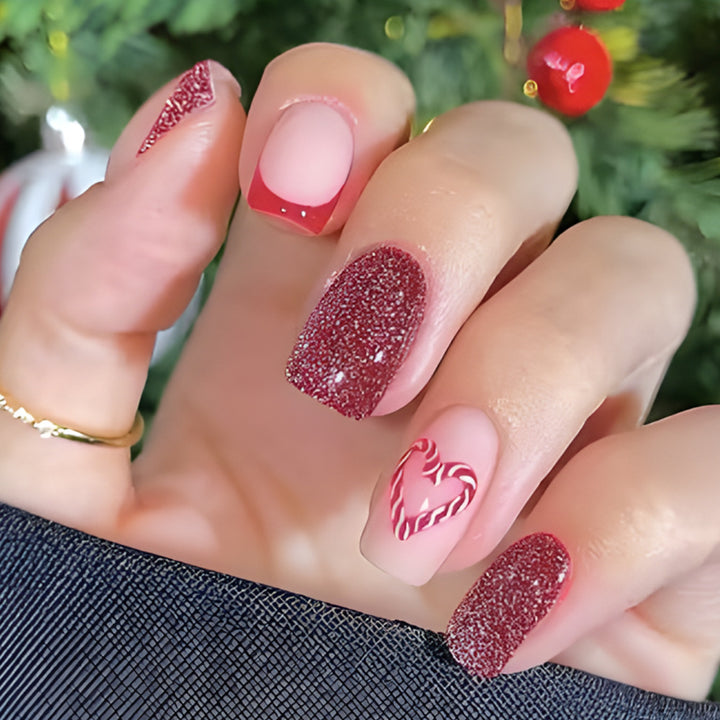 Creative Holiday Themed Press-On Nails Stornfield