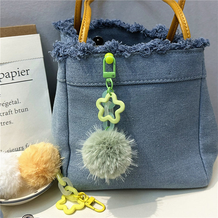 Cute Fuzzy Pom-Pom Keychain Stornfield