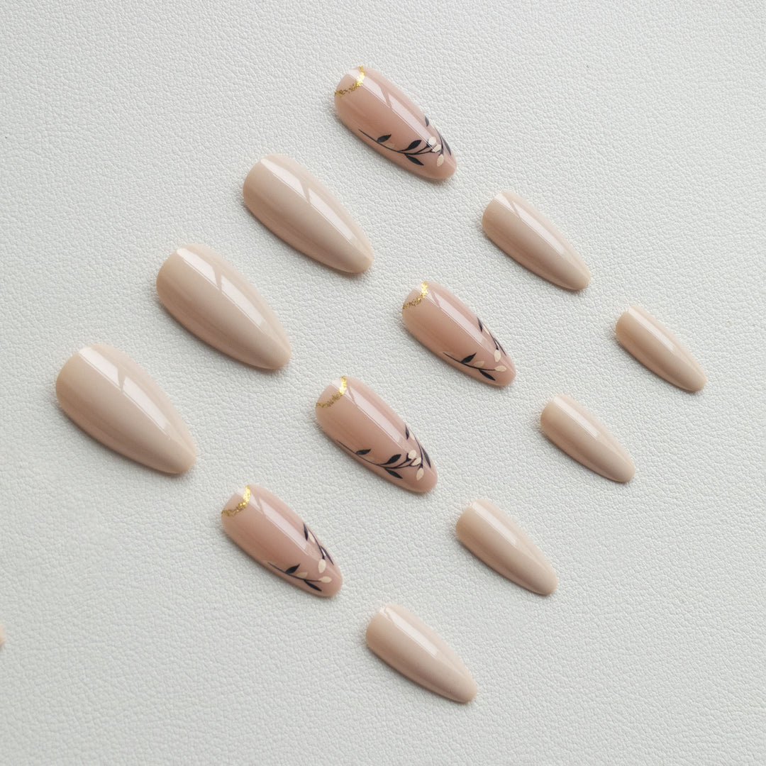 Artistic Floral Accent Nail Art