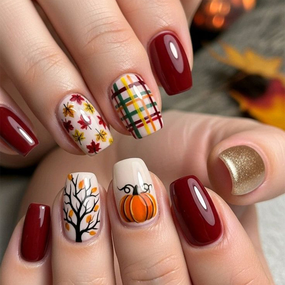Seasonal Thanksgiving Nail Art Stornfield