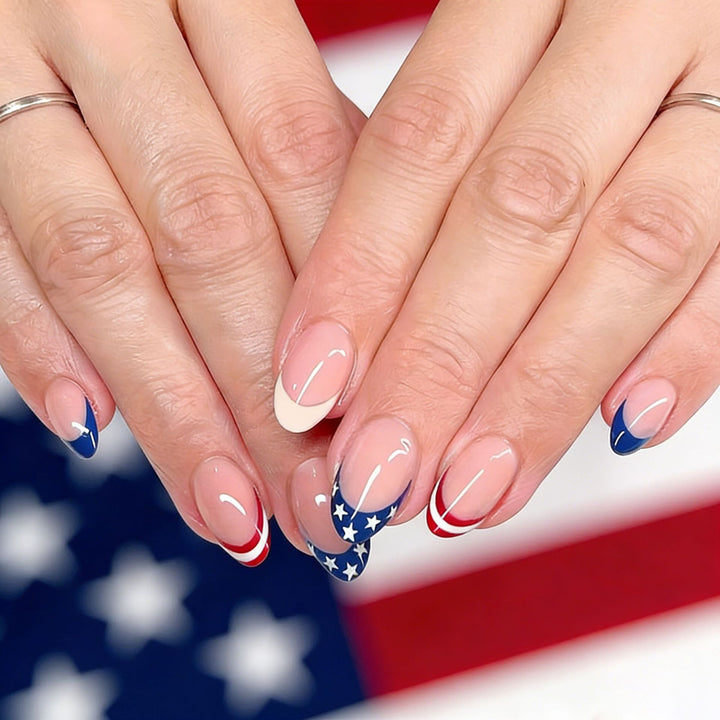 Artistic American Flag Nail Art Stornfield