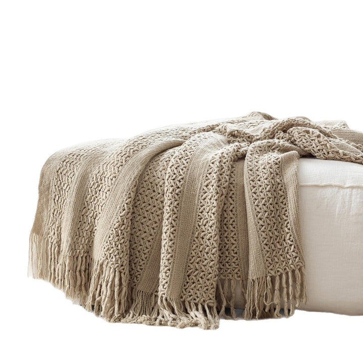 Handcrafted Macramé Throw Blanket