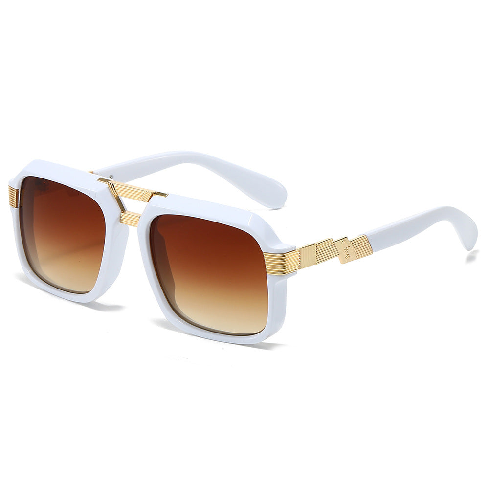 Oversized Square Sunglasses with Metallic Detailing Stornfield
