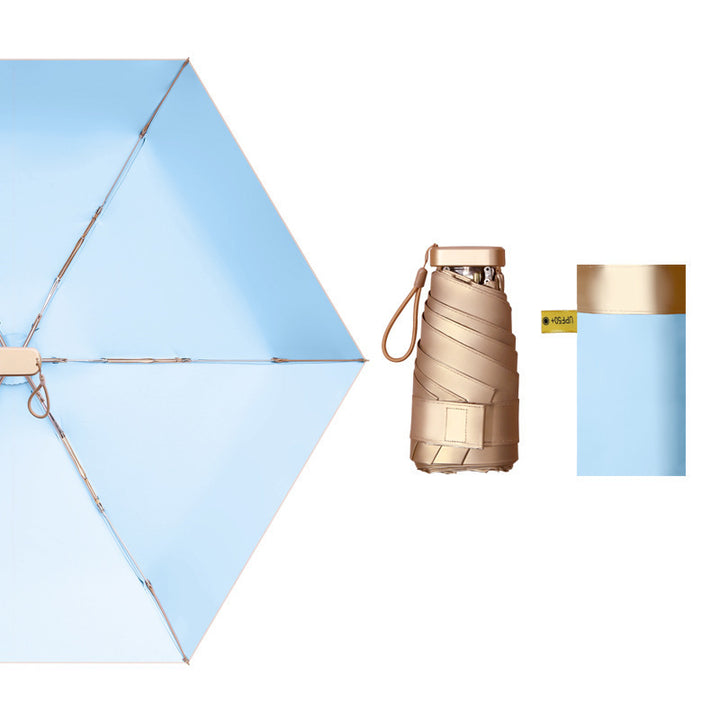 Ladies elegant and practical foldable umbrella with integrated water bottle Stornfield