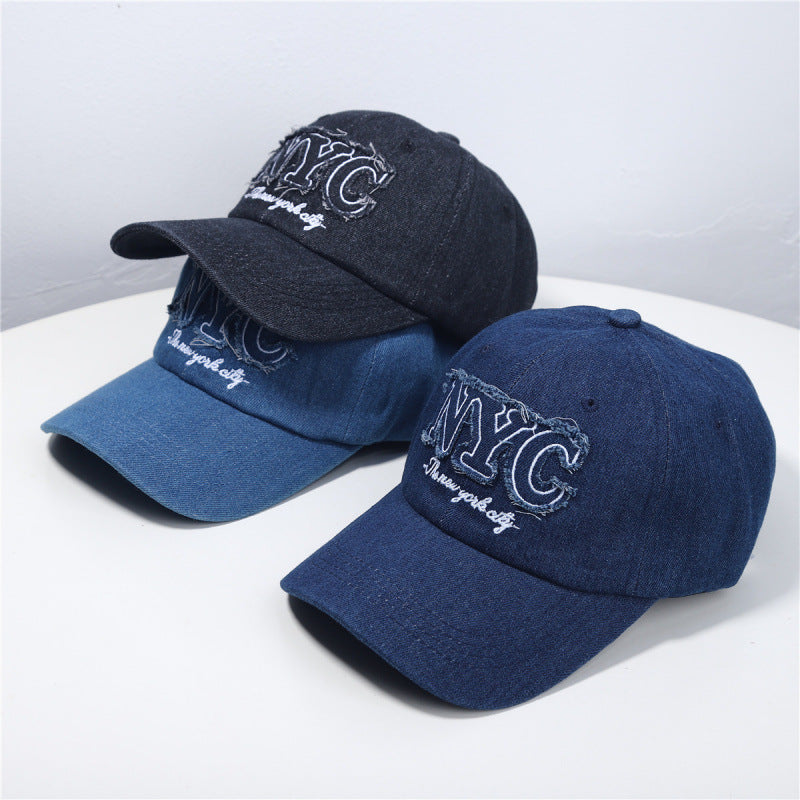 Women's Distressed Denim Baseball Cap Stornfield 1784084140
