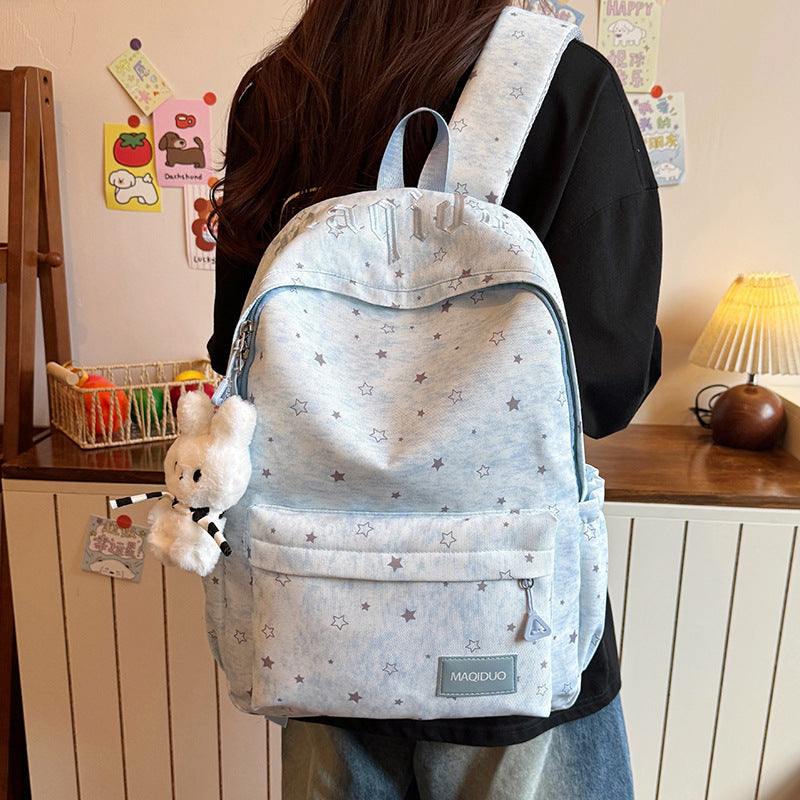 Star-Embellished Casual Backpack Stornfield