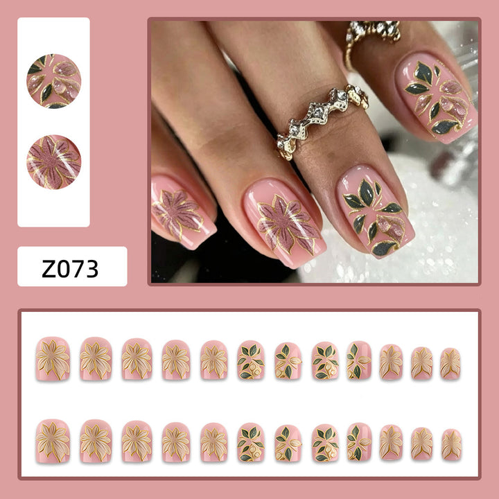 Artificial nails with elegant flower design Stornfield