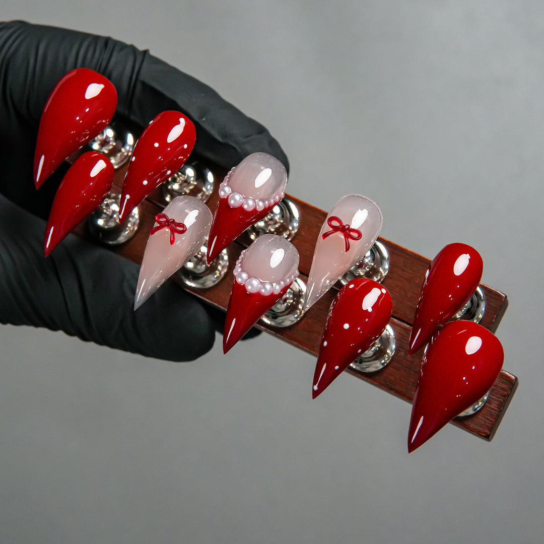 Stiletto Press-On Nail Set with Gradient Design