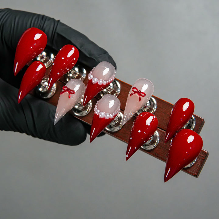 Stiletto Press-On Nail Set with Gradient Design
