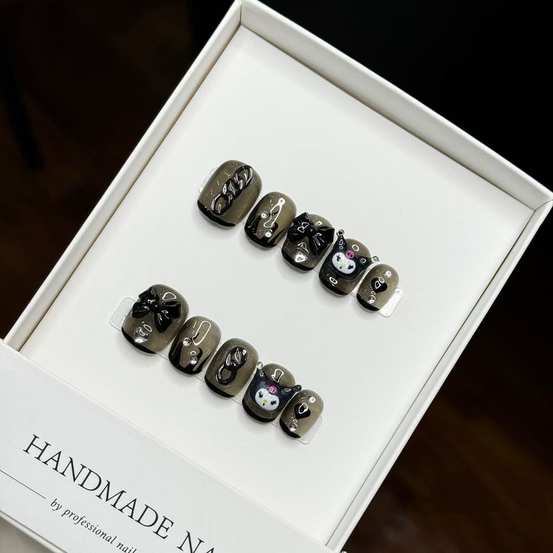 Handmade Character-Themed Press-On Nail Art Set
