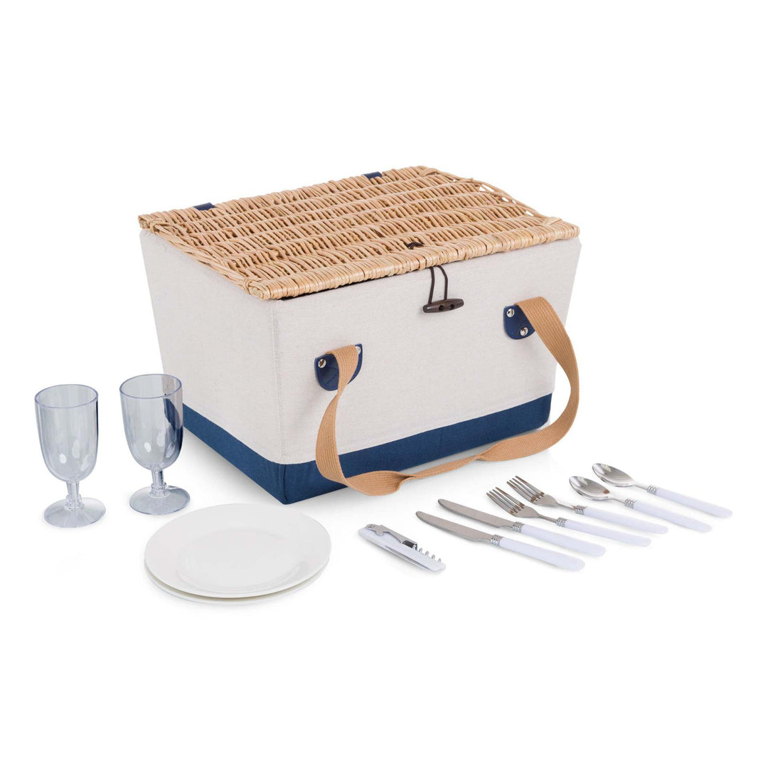 Ladies picnic basket with integrated crockery set and insulated inner pocket Stornfield
