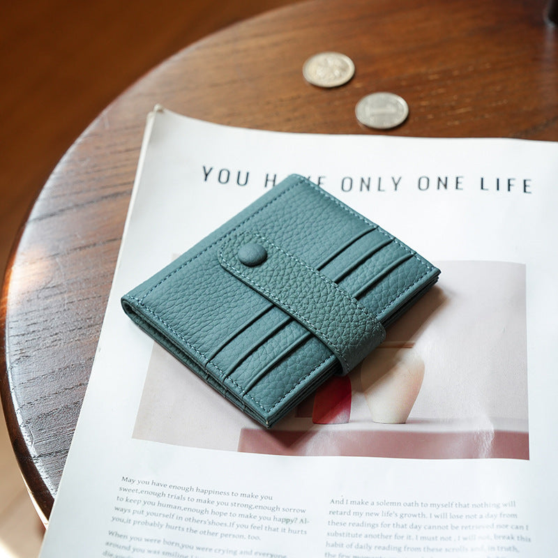 Textured Leather Bi-Fold Wallet
