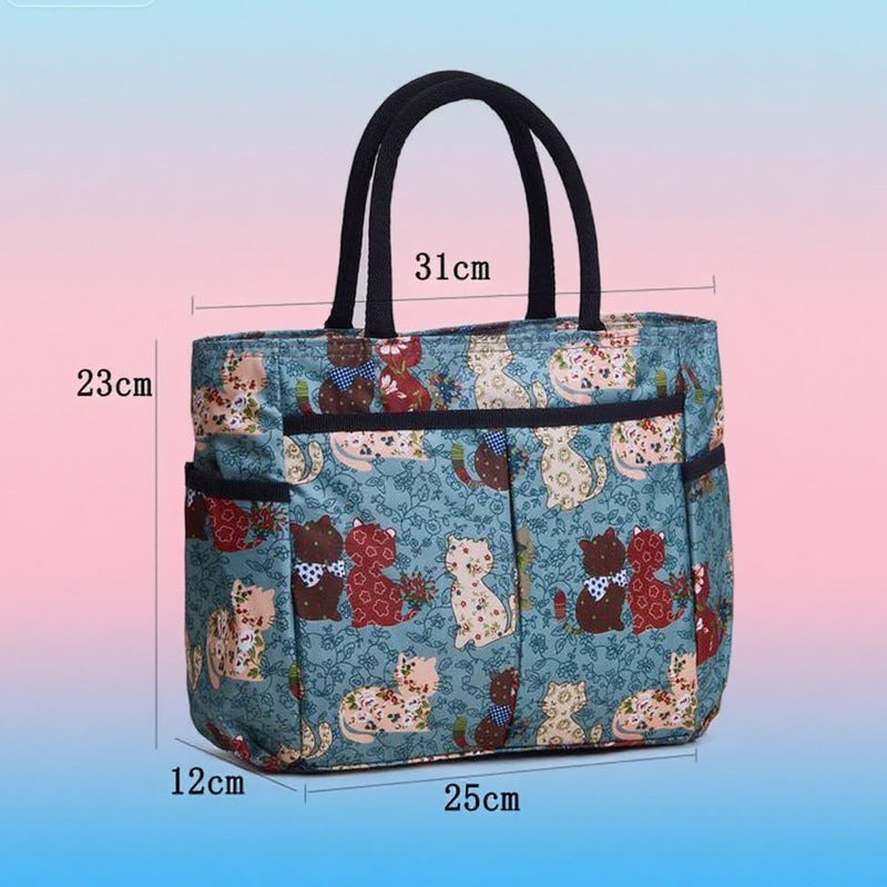 Multi-Pocket Candy Print Tote Bag Stornfield