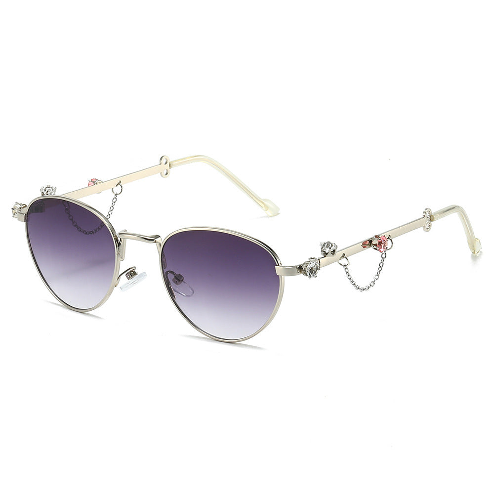 Decorative Rhinestone Cat-Eye Sunglasses Stornfield