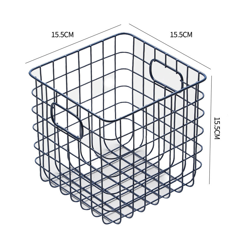 Unisex Wire Storage Basket with Ergonomic Handles Stornfield