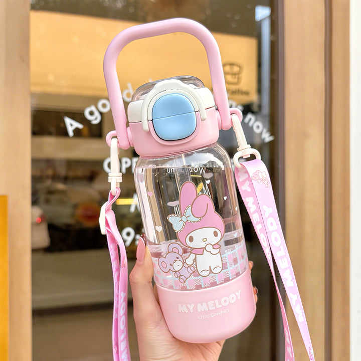 Women’s water bottle with cute animal design and sturdy carrying handle Stornfield
