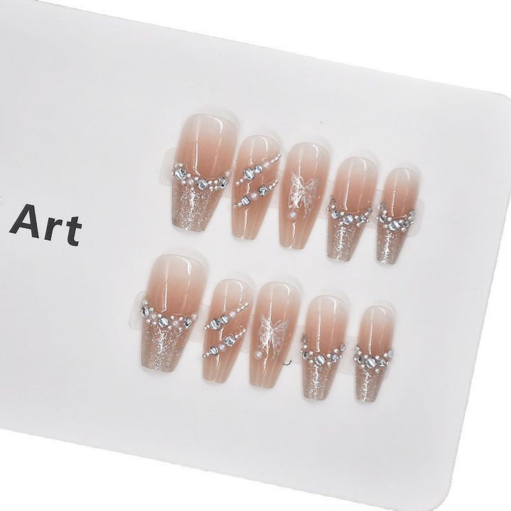 Elegant Crystal-Embellished Press-On Nail Art Stornfield