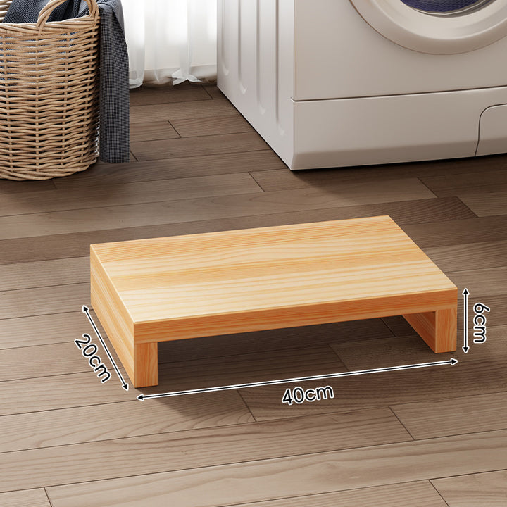Low-Profile Solid Wood Appliance Platform Riser