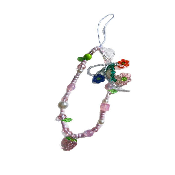 Floral Charm Beaded Phone Strap Stornfield