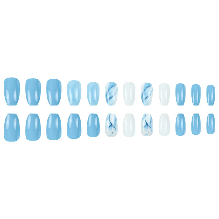 Artistic Marble Design Press-On Nails Stornfield