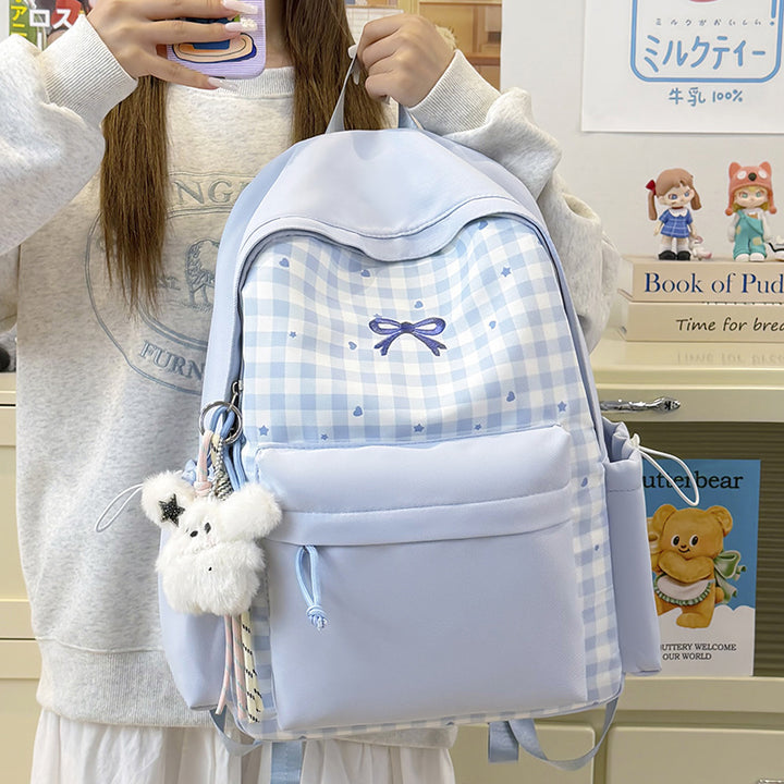 Checked Patterned School Backpack Stornfield