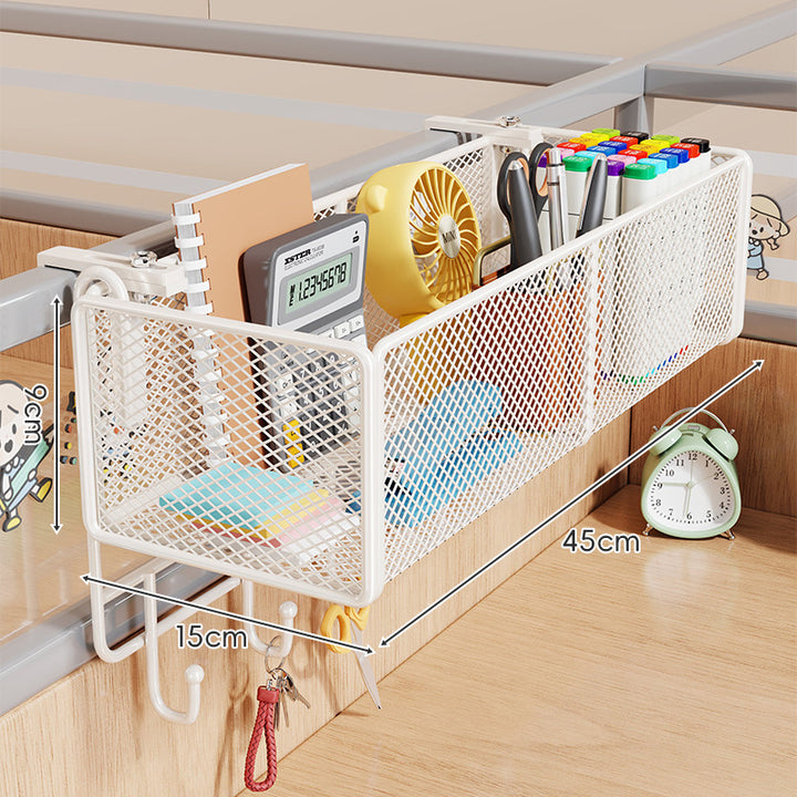 Clamp-On Cubicle Divider Hanging Mesh Desk Storage Basket