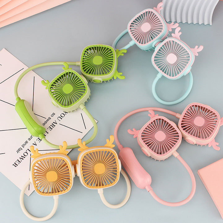Ladies wearable neck fan with dual design Stornfield