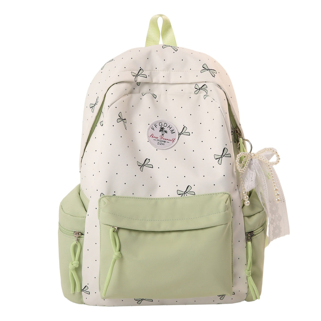 Stylish Bow-Embellished Casual Backpack Stornfield