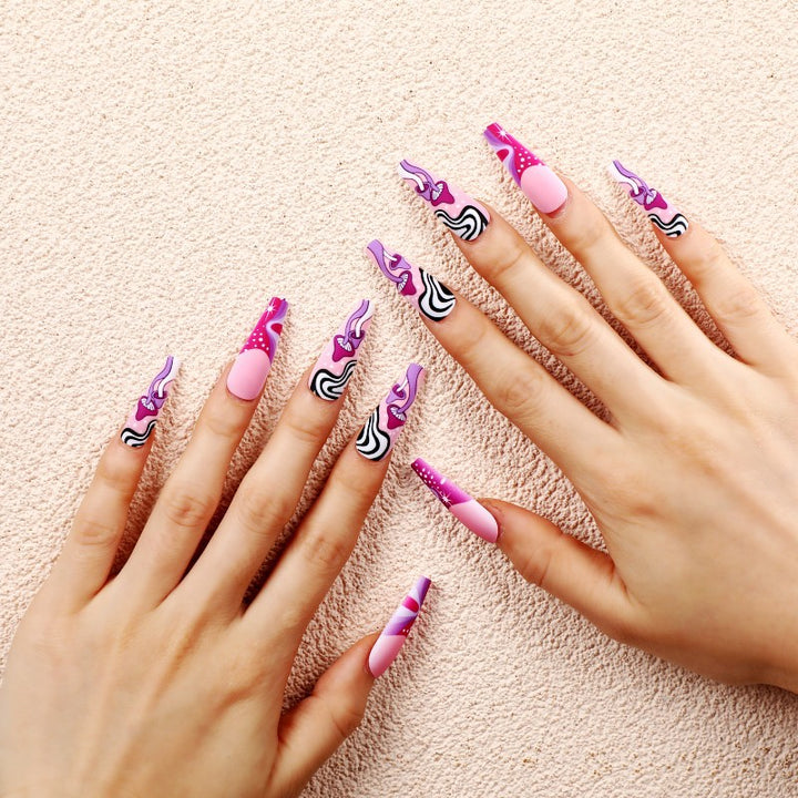 Artificial nails in modern abstract design Stornfield