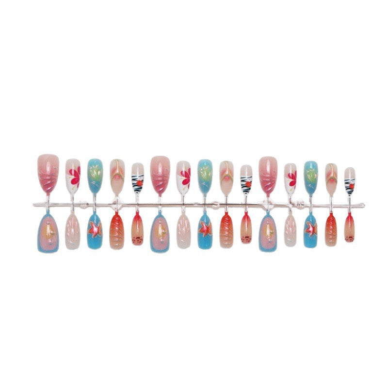 Artistic nail tips with maritime motifs Stornfield