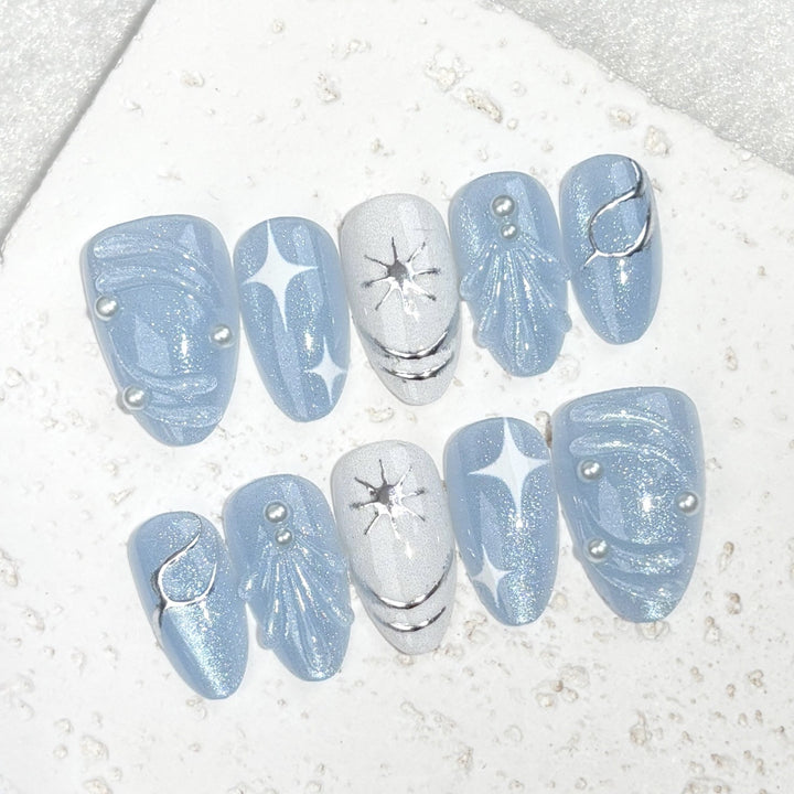 Decorative Nail Art Press-On Set 1790746068