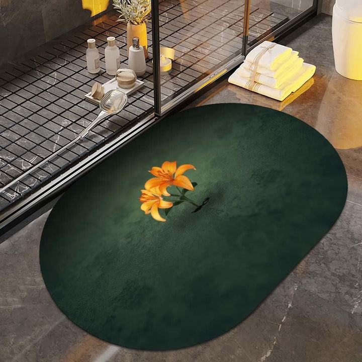 Floral Art Bath Rug Stornfield