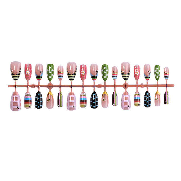 Decorative Press-On Nail Set with Unique Designs Stornfield