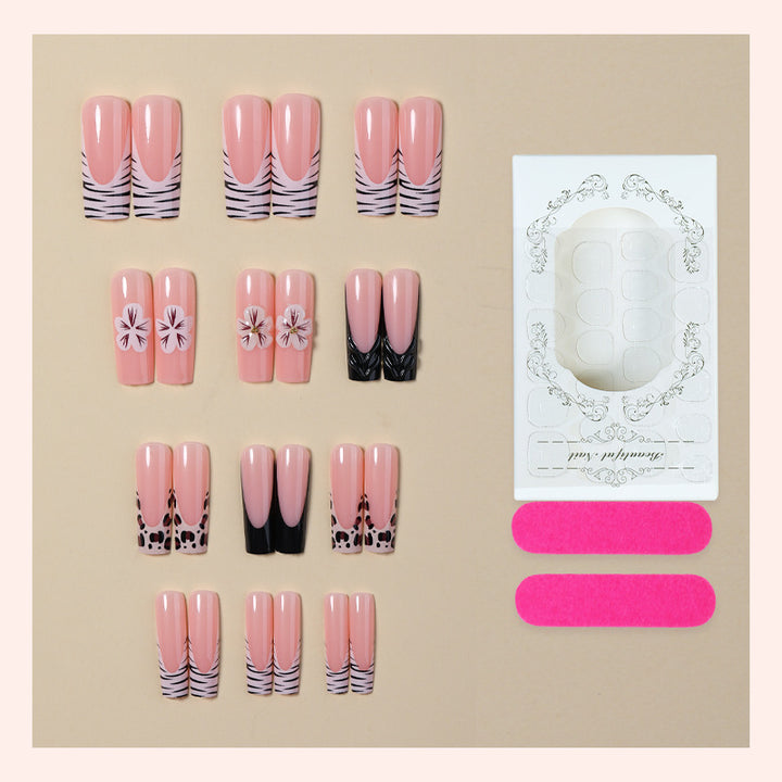 Artificial nail set with extravagant flower and animal designs Stornfield