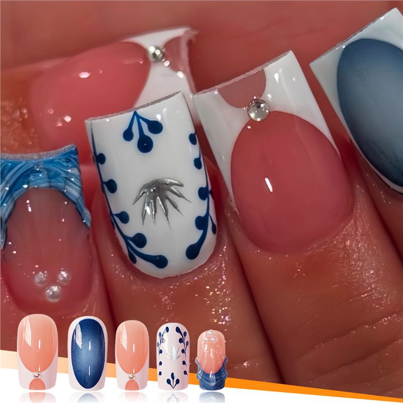 Artistic Decorative Press-On Nail Set Stornfield