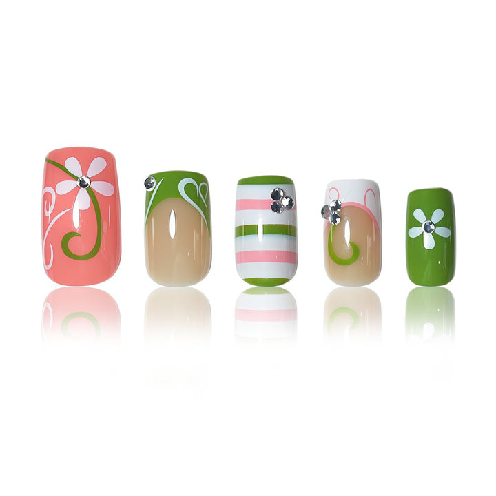 3D Floral Art Press-On Nail Set Stornfield